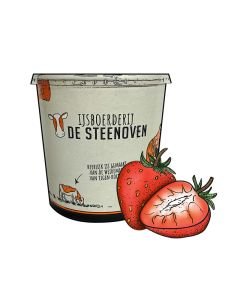 Aardbei sorbetijs (beker 900 ml)