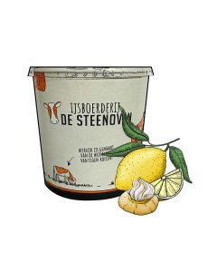 Boerenroomijs met lemon meringue cookies (beker 900 ml)