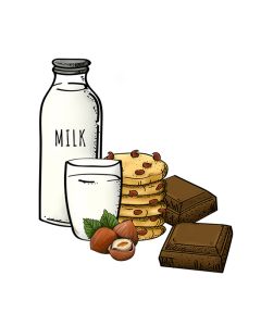 Boeren roomijs met Hazelnootchocoladekoekjes en Cookie Dough (deeg stukjes)