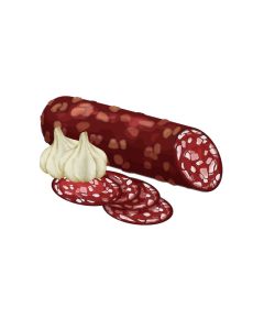 Droge worst knoflook +/- 155 gram, voor op de borrelplank