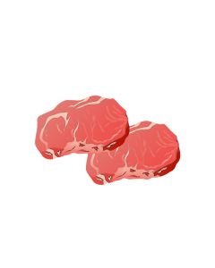 Runder riblap á 200 gram, per 2 verpakt