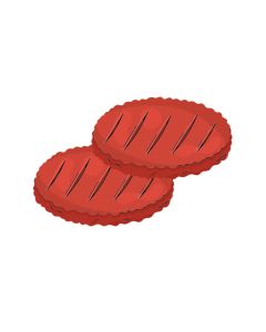 Runder hamburger á 100 gram, per 2 verpakt