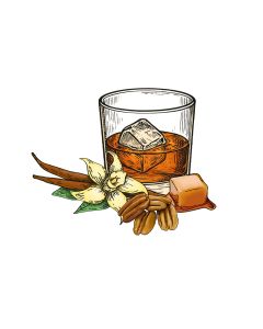 Whiskey roomijs met vanille en gekarameliseerde pecannoten