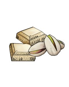 Witte chocolade roomijs met pistache