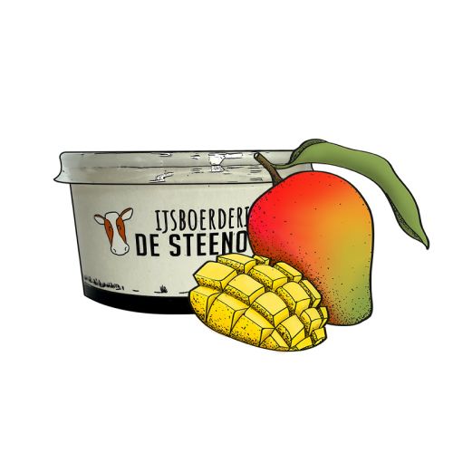 Mango sorbetijs (beker 125 ml)