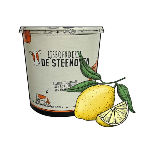 Citroen sorbetijs (beker 900 ml)
