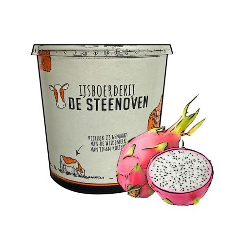 Drakenfruit sorbetijs (beker 900 ml)