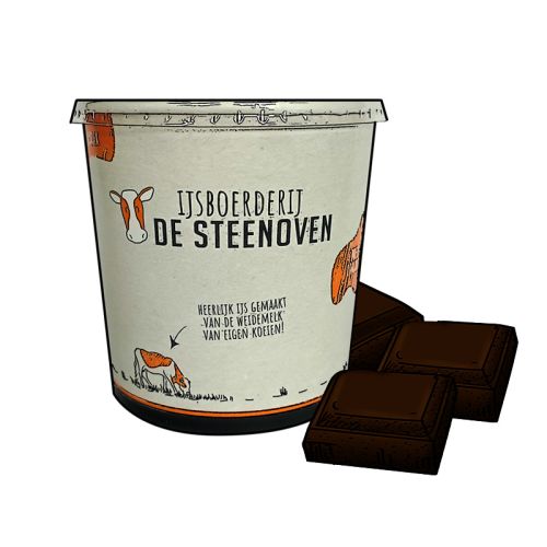 Extra dark chocolate sorbet ijs PREMIUM (beker 900ml)