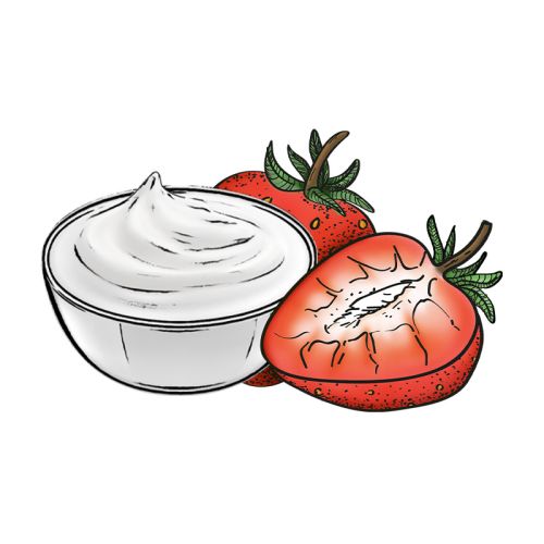 Yoghurt met aardbei