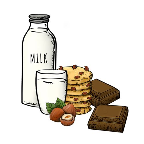 Boeren roomijs met Hazelnootchocoladekoekjes en Cookie Dough (deeg stukjes)