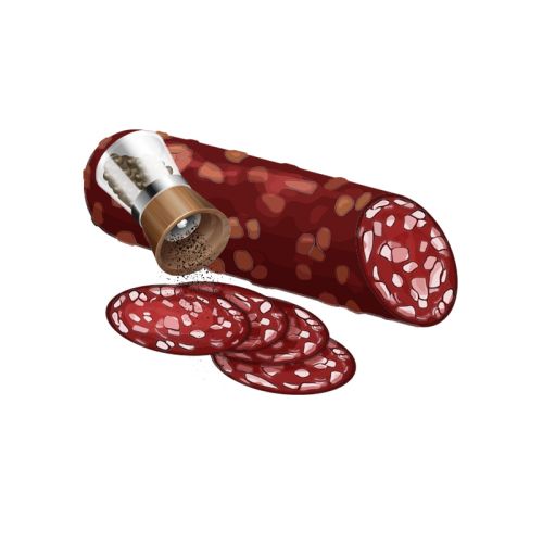 Droge worst peper +/- 155 gram, voor op de borrelplank