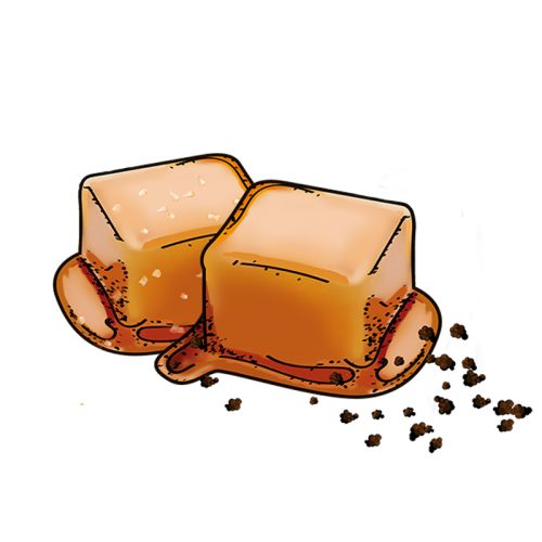Karamel met crunchy salted caramel